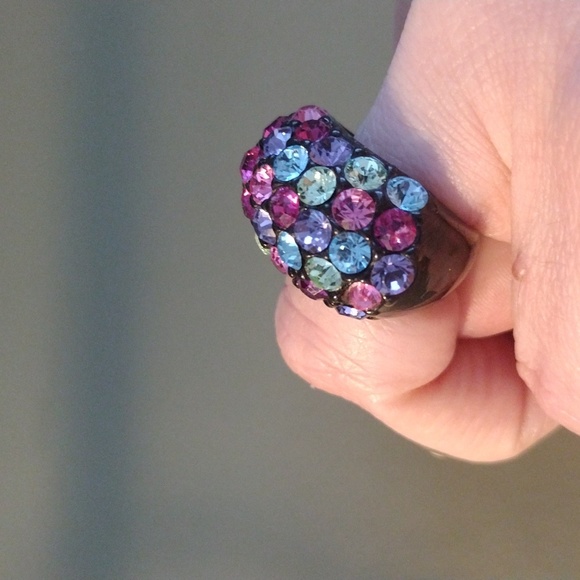 Agatha Paris Rhinestone Cocktail Ring - Picture 5 of 5